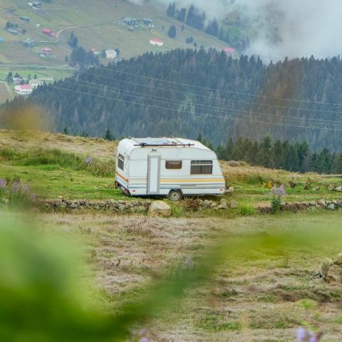 Caravan op vakantie