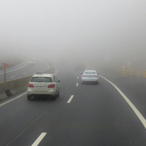 Mist op de snelweg