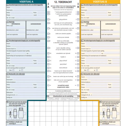 afbeelding aanrijdingsformulier