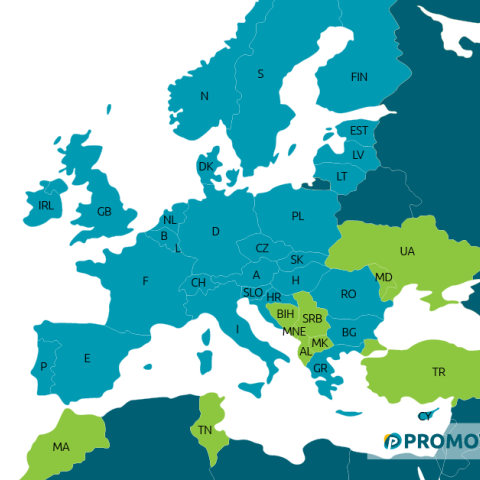 Infographic van landen waar de groene kaart verplicht is